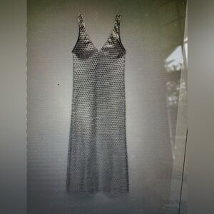 Silver metallic cover up.